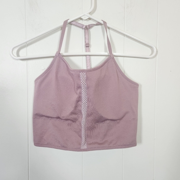 Fabletics × Demi Lovato Courtney Midi Bra Size Medium Pink Racerback - Picture 8 of 14